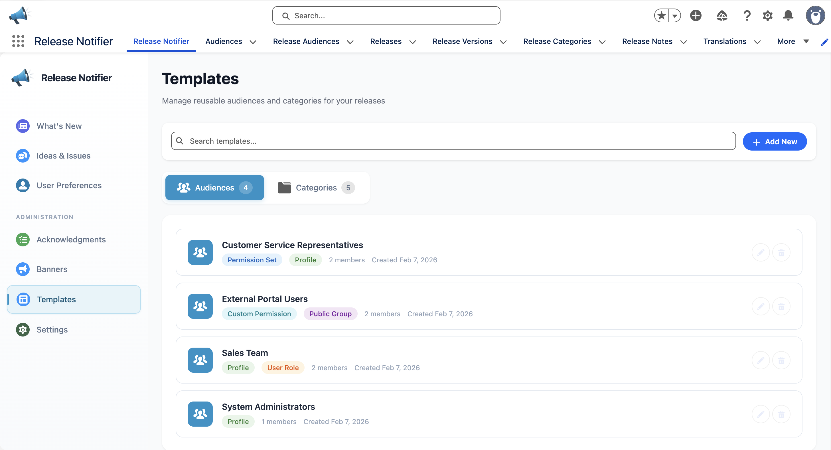 Release form with date picker, language selection, and description fields